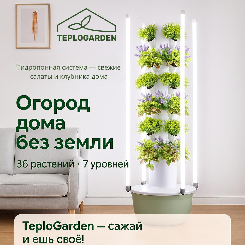Гидропонная башня TeploGarden – ваш мини-огород дома без земли и теплицы!